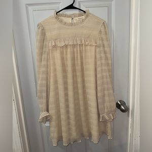 ROOLEE ruffle neck long sleeve dress